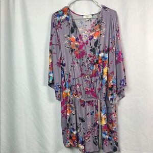 Umgee Multicolor Floral Wrap Dress